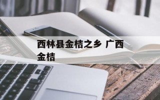 西林县金桔之乡 广西金桔