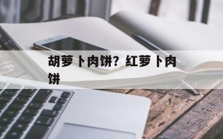 胡萝卜肉饼？红萝卜肉饼