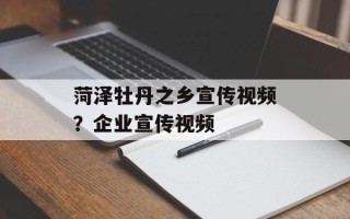 菏泽牡丹之乡宣传视频？企业宣传视频